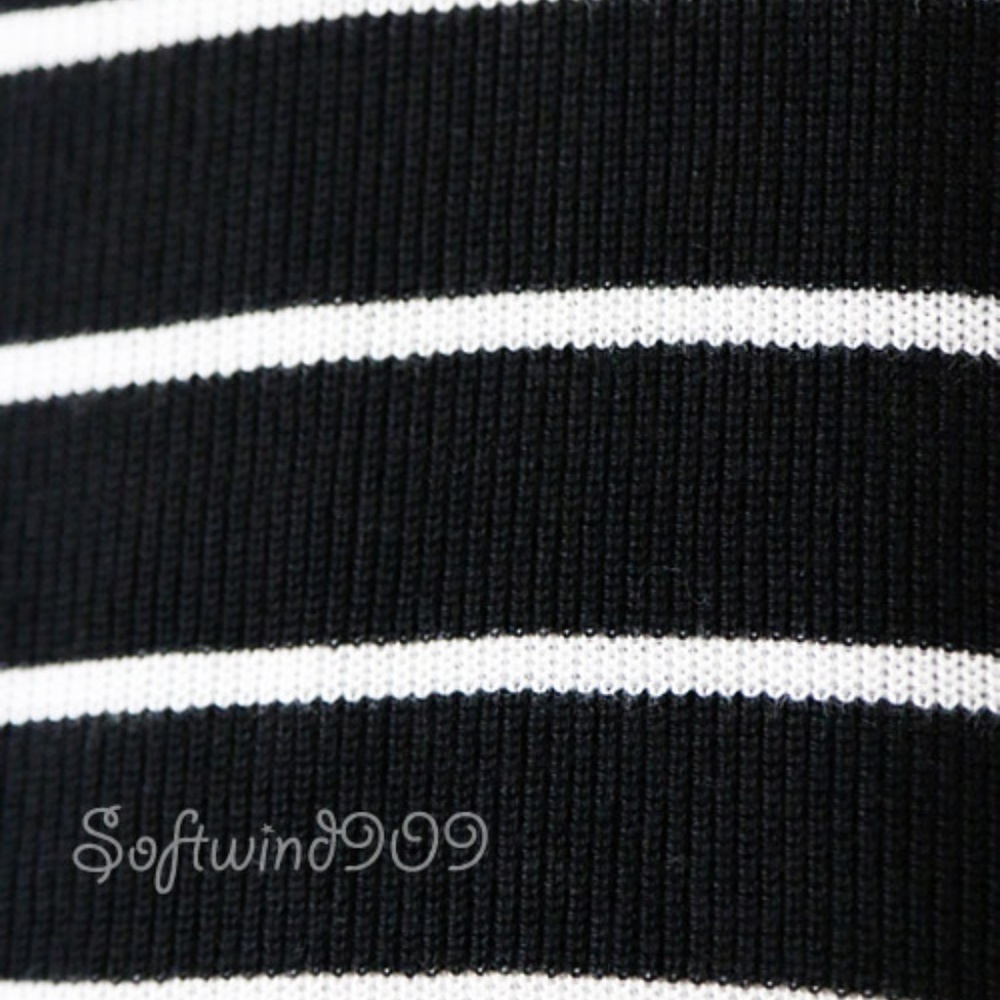 Last 1☝️Black White Striped Soft Cocoon Cardigan - Picture 4 of 7